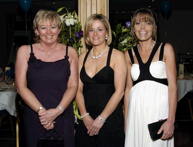 Castlebar Rugby Club Annual Dinner and Presentations held in Breaffy International Sports Hotel L-R: Mary Burke, Breda Gannon, Mary Cunningham.  Photo  Ken Wright Photography 2007. 

