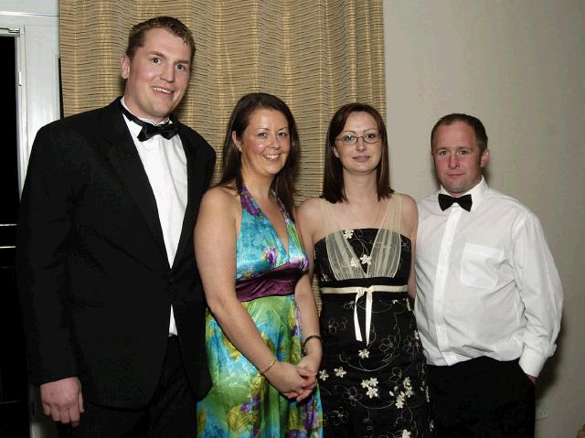 Castlebar Rugby Club Annual Dinner and Presentations held in Breaffy International Sports Hotel L-R: Alec and Zoe Gore, Nicola and Christopher Cusack . Photo  Ken Wright Photography 2007. 

