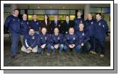 Pictured outside Shaws Department Store Castlebar at a presentation of shirts for the Under age team Castlebar Rugby Club Carmel McTigue (General Manager Shaws Department Store) and Nigel Bradley (Retail Manager Shaws Department Store),  . pictured with members of the coaching team Front L-R:  John Mulligan (Mid West radio Sports Commentator), Paul OReilly, Mark Gaffney, Michael Tobin, John Hannigan. Back L-R: Steve Allen, Keith Finan, Michael Hastings, Carmel McTigue, 
Trevor Ardle (President Castlebar Rugby Club), Nigel Bradley, Paul Gannon, 
Liam Whyte, Shane McElwee. Photo  Ken Wright Photography 2007. 

