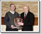 Mayo Schoolboys, Girls and Youths Presentations held in TF Royal Hotel & Theatre
Ballinrobe Town under 12s boys Division 1 winners,  presentation to Jim McDonnell (Manager) by Dave Breen (Secretary Mayo Schoolboys Girls and Youths). Photo  Ken Wright Photography 2007. 

