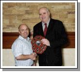 Mayo Schoolboys, Girls and Youths Presentations held in TF Royal Hotel & Theatre
Kiltimagh Knock United Club of the Year Award and Under 16 Division 1 North  presentation to Kevin Kilcannon (Coach)  by Dave Breen (Secretary Mayo Schoolboys Girls and Youths).Photo  Ken Wright Photography 2007. 
