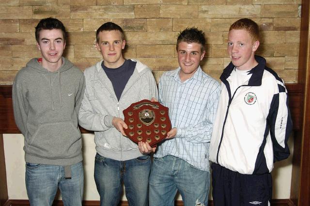 Mayo Schoolboys, Girls and Youths Presentations held in TF Royal Hotel & Theatre
Ballyglass United under 16s Division 1 South League winners L-R: Daragh Ruane, Niall Sheridan, Matt Hamilton, Brian Connolly.Photo  Ken Wright Photography 2007. 
