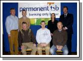 Castlebar Tennis Club Captains Day Competitions sponsored by permanent tsb
Winners and runners up mens section B Front L-R: Dave McHale and Peter Duggan (winners), Paddy Mahon (runner up) Back L-R: John ODonohue (Club Chairman), Kevin Egan Mens Captain, Bertha Munnelly, Lady Captain, Paul OHara (Manager permanent tsb Castlebar sponsor) missing from photo Val McHale (runner up) Photo  Studio 094.
