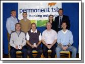 Castlebar Tennis Club Captains Day Competitions sponsored by permanent tsb
Winners and runners up mens section A Front L-R: Neil Ferriter and Martin Moylette (winners), Paul Gavin and Enda Lyons (runners up) Back L-R: John ODonohue (Club Chairman), Kevin Egan Mens Captain, Bertha Munnelly, Lady Captain, Paul OHara (Manager permanent tsb Castlebar sponsor) Photo  Studio 094.

