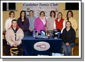 Castlebar Tennis Club Fun Friday sponsored by Fiona Rowland , Rowlands Pharmacy Market Sq Castlebar. Section C Winners & Runners Up Front L-R: Kevin Egan Mens Captain, Bertha Munnelly Lady Captain. Back L-R: Orla McHale 3rd, Caroline Felle 2nd, Ann ODonnell 2nd,  Fiona Rowland (sponsor), Majella King and Yvonne Kilcullen (Winners), Connie White 3rd.. Photo  Ken Wright Photography 2007. 

 
