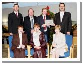 Enda Kenny TD & Leader of Fine Gael, presents Art  Silleabhin (ICT Advisor with Mayo Education Centre) with the Hibernia College Person of the Year 2004 Award, at a ceremony in Mayo Education Centre.
(Front L-R) ine Bhreathnach (Corr na Mna), Mire U Shilleabhin, Leas Promh Oide Scoil Raifteir, Dr. Toni McManus (Head of Education Hibernia College)
(Back L-R) Jim McHugh, Tom Armstrong, Enda Kenny TD & Leader of Fine Gael & Art  Silleabhin (ICT Advisor with Mayo Education Centre. (Photography by Ken Wright)
 
