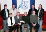 Ballyvary Lotto winner Terence Reape pictured receiving is Cheque for 17,600 Euro 
Front L-R: Ann Reape, Terence Reape , Padraig McDonnell (treasurer), Joe Barrett (Ballyvary Community Developing Company). Back L-R: Dominic Flynn on behalf of Carrowkeel Furniture, Andy Walsh (director of Community Developing Company), Paul Connolly (secretary Community Developing Company), John Canning (secretary Ballyvary Blue Bombers): Photo  Ken Wright Photography 2005 

