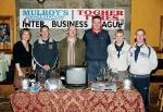 Mulroys Statoil Stations & Togher Tyres Inter Business League at Mayo Rollerbowl
League section 2nd place winners from Julchris Team L-R: Cora Mulroy (Mayo Rollerbowl sponsor), Robert Cusack, Joe Togher (Togher Tyres sponsor), Alan Mulroy (Mulroys Statoil Stations), Paul Guthrie, Kieran O'Malley, : Photo  Ken Wright Photography 2005
