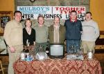 Mulroys Statoil Stations & Togher Tyres Inter Business League at Mayo Rollerbowl
Plate section 3rd place winners from J. Mulroy Builders L-R: Cora Mulroy (Mayo Rollerbowl sponsor), Shane Gilvarry, Joe Togher (Togher Tyres sponsor), Alan Mulroy (Mulroys Statoil Stations), Kieran Maurice Roe: Photo  Ken Wright Photography 2005 
