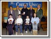 Castlebar Credit Union School Quiz held in Davitt College 
Winners Senior Section from Errew NS Front L-R: John Lally, Liam Howley, Carl Killeen, Ella McHale  Back L-R: Patricia Walsh (CU), Bridie Clarke (CU),  Gabriel Lally (Mentor), Paddy Glynn (CU), Jimmy Murphy (CU). Photo  Ken Wright Photography 2007.
