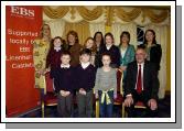 Pictured in the T.F. Royal Hotel & Theatre Castlebar winners of the I.N.T.O. / E.B.S.
Handwriting Competition Category B Front L-R: John Crumlish (St. Josephs NS. Ballinrobe), Ross Philbin (St. Josephs NS. Swinford), Erin Dowd (Scoil Muire gan Smal), Jim Higgins (C.E.C. of District IV - I.N.T.O.). Category A Middle Row L-R: Hilary Lavin (St. Josephs NS. Swinford), Susan Ni Fhloinn (Gaelscoil Uileog de Burca Claremorris), Emily Boyle (St. Josephs N.S. Ballinrobe). Back L-R: Maire English (Co-ordinator), Sally Lavin (teacher St. Josephs NS. Swinford), Caitriona Carney (teacher St. Josephs N.S. Ballinrobe), Patricia Burke, Tara Biesty (E.B.S.). Photo  Ken Wright Photography 2007. 

