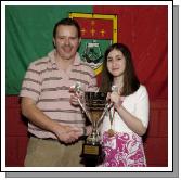 Buaiteoir - Amhrnaocht AonairPictured in Breaffy GAA Clubhouse at the Mayo GAA Scr na bPist FinalsPiaras ORaghallaigh with Eadaoin N Mhaicn  Scoil Nisinta Craggagh L-R: Photo  Ken Wright Photography 2007.    