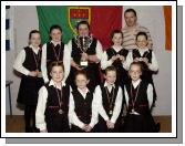 Buaiteoir - Rince SeitPictured in Breaffy GAA Clubhouse at the Mayo GAA Scr na bPist FinalsWinners from Scoil Nisinta Teach Chaoin with Piaras ORaghallaigh Front L-R: Gemma Murphy, Joanne Burke, Aine OConnor, Michelle McHugh. Back L-R: Caoimhe Campbell, Michaela Moran, Stephanie Hayes, Nicola Gallagher, Amy Crean Photo  Ken Wright Photography 2007.      