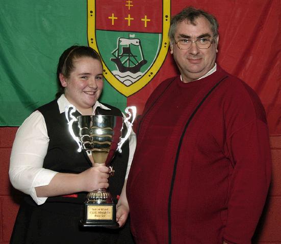 Ag baint sult as an l�Pictured in Breaffy GAA Clubhouse at the Mayo GAA Sc�r na bP�ist� Finals Stephanie and PJ Hayes.  Photo � Ken Wright Photography 2007.      