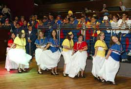 Venezuelan dancers at the Welcome Inn reception - click for more photos from Michael Donnelly