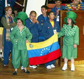 The Venezuelan Flagbearers at Last Night's Welcome