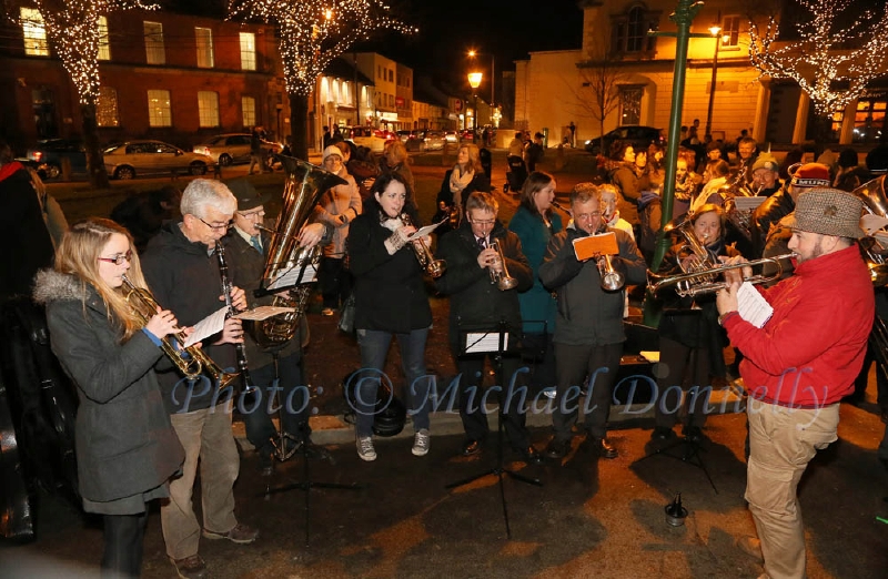 The Castlebar Town Band in action at the switching on of the Castlebar newly Extended Festive lighting on the Mall Castlebar. Photo: © Michael Donnelly