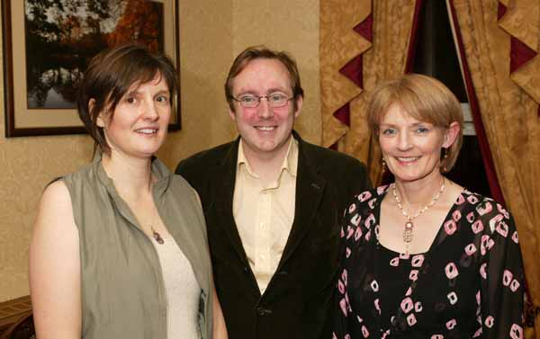 Celine Dunphy, Andrew Beatty and Maura Jennings, pictured at the GMIT Castlebar Christmas Party in Breaffy House Hotel and Spa, Castlebar. Photo Michael Donnelly 

