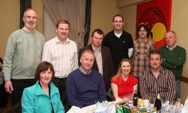 Pictured at the Welcome Inn Hotel Staff Party "Blast from the Past" At back from left: Owen Flannery, Eddie O'Malley, John King, Johnny Rice, Damien Keane, Kevin McNeela; Front; Peggy Flannery, Ger Flannery, Noreen & Walter Lyons. Photo:  Michael Donnelly
