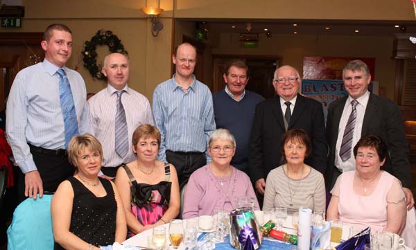 Pictured at the Welcome Inn Hotel Staff Party "Blast from the Past" At back from left: Seamus O'Malley, Michael Hynes, Joseph Roach, Wally Beardwell, Billy Foy,
 Michael Foy; Front; Jean O'Malley, Ruby Hynes, Maureen McGinty, Dot Gavin, Anne Foy. Photo: � Michael Donnelly

