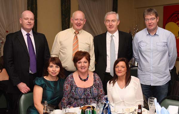 Pictured at the Welcome Inn Hotel Staff Party "Blast from the Past" At back from left: Michael Moran, Martin Moran, Joe O'Dea, and Frank Walsh; Front; Pauline Moran, Breda Moran, Edel Moran. Photo:  Michael Donnelly


