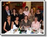 Pictured at the Welcome Inn Hotel Staff Party "Blast from the Past" At back from left: Pat Moran, Finnuala Whyte, Carolyn & Gareth McDonagh, June Kelly, Patricia Moran; Front; Mary Moran, Ann O'Donnell, Bernie Jordan, Bridie Moran. Photo:  Michael Donnelly