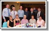 Pictured at the Welcome Inn Hotel Staff Party "Blast from the Past" At back from left: Seamus O'Malley, Michael Hynes, Joseph Roach, Wally Beardwell, Billy Foy,
 Michael Foy; Front; Jean O'Malley, Ruby Hynes, Maureen McGinty, Dot Gavin, Anne Foy. Photo:  Michael Donnelly

