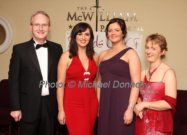 pictured at The Friends of CF "Black Tie Ball" in the McWilliam Park Hotel, Claremorris, from left: Dr Michael O�Neill, Consultant Paediatrician, Gr�inne Seoige, (Special Guest); Lorna O�Connor, CF Nurse, and Marie Fraser