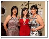 Pictured at The Friends of CF "Black Tie Ball" in the McWilliam Park Hotel, Claremorris, from left: Caroline Murphy, Gr�inne Seoige, (Special Guest) and Martina Jennings, co-founder of Friends of Cystic Fibrosis. Photo: � Michael Donnelly