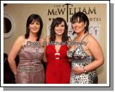Pictured at The Friends of CF "Black Tie Ball" in the McWilliam Park Hotel, Claremorris, from left: Caroline Murphy, Grinne Seoige, (Special Guest) and Martina Jennings, co-founder of Friends of Cystic Fibrosis. Photo:  Michael Donnelly