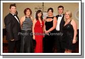 Tuam Group pictured at The Friends of CF "Black Tie Ball" in the McWilliam Park Hotel, Claremorris, from left: Frannie and Caroline Heffernan, Grinne Seoige, (Special Guest); Norma and Dan O'Rourke, and Patricia Stephens. Photo:  Michael Donnelly