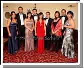 Pictured at The Friends of CF "Black Tie Ball" in the McWilliam Park Hotel, Claremorris, from left: Patricia and Ardil Jennings; Caroline and Brendan Murphy, Grinne Seoige, (Special Guest); Mike Connelly, Ann Connolly, Jarlath Jennings and Martina Jennings, co-founder of Friends of Cystic Fibrosis. Photo:  Michael Donnelly