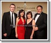 Stephen Cullinane pictured with Grinne Seoige, (Special Guest) and Phil and Mairtn Seoige Spiddal at The Friends of CF "Black Tie Ball" in the McWilliam Park Hotel, Claremorris.Photo:  Michael Donnelly