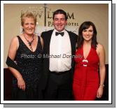 Margaret and Frank Burke Knoch, pictured with Gr�inne Seoige, (Special Guest) at The Friends of CF "Black Tie Ball" in the McWilliam Park Hotel, Claremorris, . Photo: � Michael Donnelly