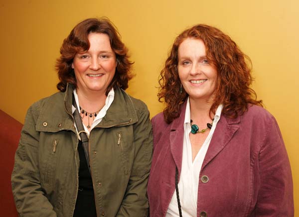 Imelda Costello and Kath McMahon Ballinrobe, pictured at "Remembering Kieran" (a tribute to Kieran Murphy Ballinrobe), in the tf Royal Theatre Castlebar. Photo:  Michael Donnelly