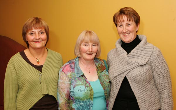 Kathleen Burke, Breege Holmes, Foxford, and Kathleen Brogan, Knockmore, pictured at "Remembering Kieran" (a tribute to Kieran Murphy Ballinrobe), in the tf Royal Theatre Castlebar. Photo:  Michael Donnelly