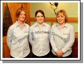 Mid West Radio staff pictured at the presentation of cheques in  the Magnificent 7 Charity Challenge in the Welcome Inn Hotel, from left; Bernie Greally Cathriona McGuire and Mary Raftery. Photo:  Michael Donnelly