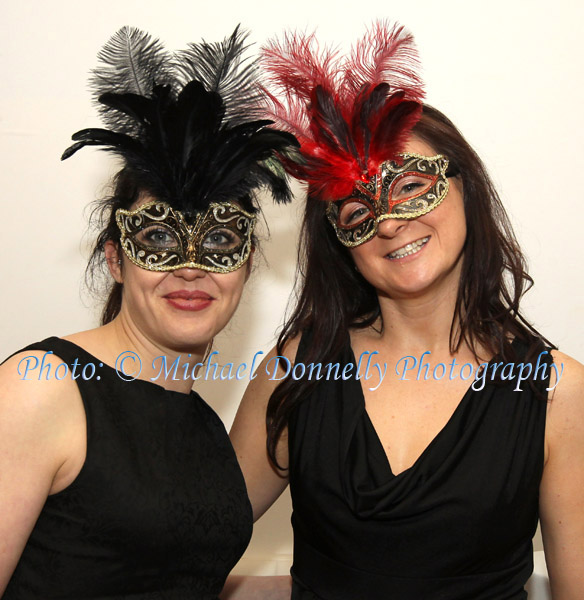 Noreen Lydon, Ballinrobe and Lorraine Toner, Castlebar pictured at The Masquerade Ball in the Royal Theatre Castlebar in aid of the Irish Cancer Society and Officially Sponsored by Tia Maria. Photo: © Michael Donnelly Photography