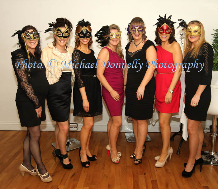 Castlebar ladies pictured at The Masquerade Ball in the Royal Theatre Castlebar in aid of the Irish Cancer Society and Officially Sponsored by Tia Maria, from left: Sinead Coen, Sharon McDonald, Majella Fitzmaurice,  Grainne Hurst,  Rchel Cresham,  Collette Fahey and Maggie Glackin. Photo: © Michael Donnelly Photography