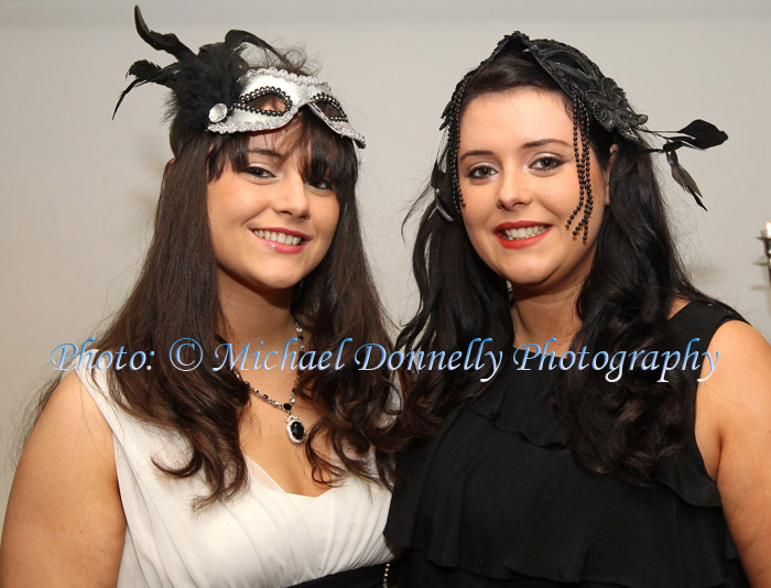 Maura and Maeve O'Malley, Newport, pictured  at The Masquerade Ball in the Royal Theatre Castlebar in aid of the Irish Cancer Society and Officially Sponsored by Tia Maria. Photo: © Michael Donnelly Photography
