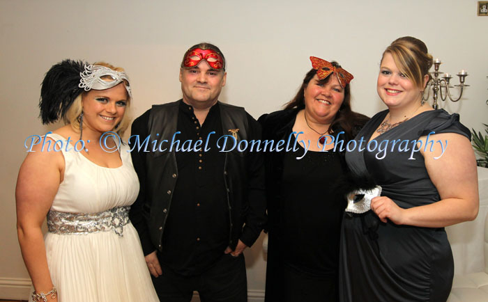 Westport group pictured  at The Masquerade Ball in the Royal Theatre Castlebar in aid of the Irish Cancer Society and Officially Sponsored by Tia Maria, from left Angela Reily, Tony and Gaynor Locke, and Donna Gavin. Photo: © Michael Donnelly Photography