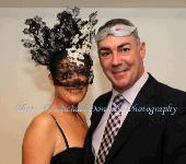  Donnacha Roche, Venue & Operations Manager TF Royal Theatre,  pictured with Joane Maloney (event organiser) at The Masquerade Ball in the Royal Theatre Castlebar in aid of the Irish Cancer Society and Officially Sponsored by Tia Maria. Photo: © Michael Donnelly Photography