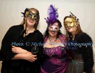 Swinford ladies, Karen Brennan, Fiona and Linda Regan, pictured at The Masquerade Ball in the Royal Theatre Castlebar in aid of the Irish Cancer Society and Officially Sponsored by Tia Maria. Photo: © Michael Donnelly Photography