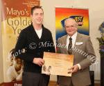 Brendan McGuinness,  Homecare Medical Supplies  presents Martin Curry Westport with an "Artistic Achievement Award" Certificate at the Mayo's Golden Years Awards 2010 at Homecare Medical Supplies Ballyhaunis in association with Mid West Radio .Photo:Michael Donnelly