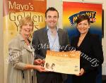 Patrick Feeney, presents Gerardine O'Mahony, St Joseph’s Secondary School, Charlestown and Dr Mary Surlis, Director of Living Scenes, NUI Galway with a  finalist certificate  for "Living Scenes Intergenerational Programme of Learning"  at the Mayo's Golden Years Awards 2010 at Homecare Medical Supplies Ballyhaunis in association with Mid West Radio, Photo:Michael Donnelly,
