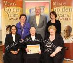 Sr Joan Henry, St Lucy's Playschool Newport, was a finalist at the Mayo's Golden Years Awards 2010 at Homecare Medical Supplies Ballyhaunis in association with Mid West Radio, pictured front from left: Sr Jiji George; Sr Joan Henry and Nancy Flynn McFadden; At back Mary Chambers, Tommy Marren, Mid West Radio and Mary Baynes. Photo:Michael Donnelly