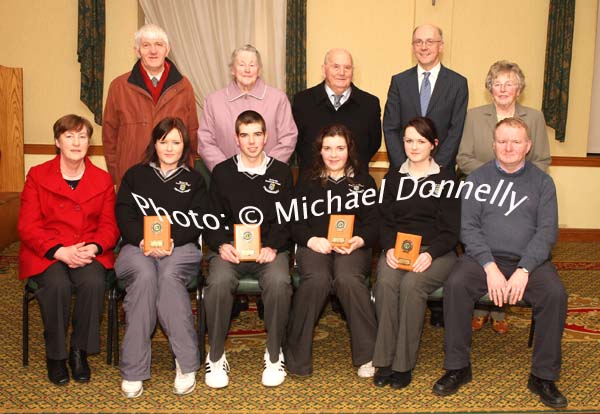 Ballinrobe Community School were runners up in the Mayo Mental Health Public Speaking project held in the Failte Suite, Welcome In Hotel, included in photo front from left:  Kathleen McHale Secretary Mayo Mental Health Association; Bronagh Colton, Daniel Hession, Rachel Doran  and Sarah Rowlands;and Mark Flynn, Tutor; At back members of Mayo Mental Health Association; Martin Vahey,r; Kathleen Brawn, Mickey Berry, Peter Glynn, AIB Castlebar, (Sponsors) and Nellie Egan. Photo:  Michael Donnelly

