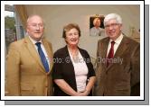 Pictured at the informal dinner of Muintir Maigheo Galway and Dublin in Pontoon Bridge Hotel, Pontoon, from left: Padraic Jordan, Vice-president Muintir Mhaigheo, Dublin; Ann Geary and Michael Connon, President Muintir Mhaigheo Dublin. Photo:  Michael Donnelly