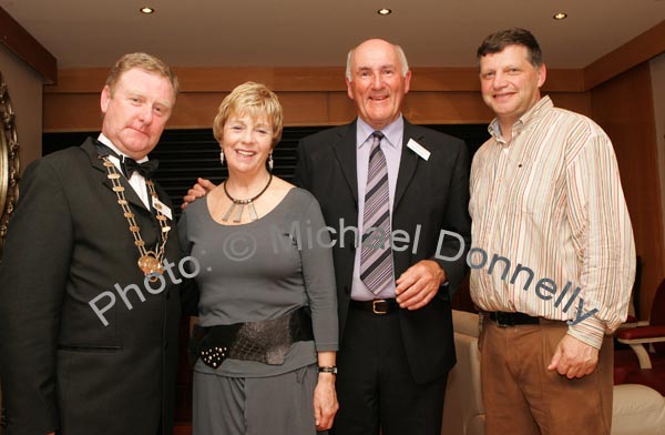 Pictured at the final of "The National Youth Awards 2007" hosted by the No Name! Club in the TF Royal Theatre Castlebar, from left: Anthony McCormack, National Chairman No Name Club; Liz Howard, President Camogie Association, Eddie Kehir, Founder member of No Name Club and John O'Mahony, manager Mayo Senior Football Team. Photo:  Michael Donnelly, 