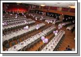 Table layout and stage for "The National Youth Awards 2007" hosted by the No Name! Club in the TF Royal Theatre Castlebar. Photo:  Michael Donnelly